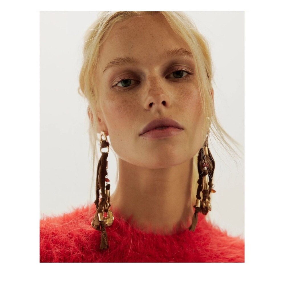 NWT Free People Pretty Baby Earrings - Chocolate